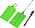 25 Pcs Durable Plastic Shipping Tags with Marker Pen Security Seals Sticker Labels,Waterproof Blank Luggage Tag for Packages, Logistics, Inventory, Travel(Green,25pcs)