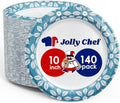JOLLY CHEF 10 inch 140 Pack Disposable Paper Plates by JOLLYCHEF