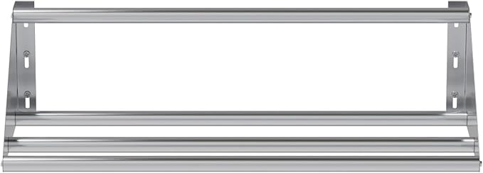AmGood 42 in. Stainless Steel Tubular Glass Rack Shelf. Holds 2 Dish Racks. NSF.