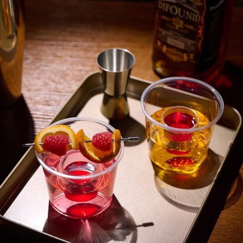 JOLLY CHEF 60 Disposable Bomber Cups, 4oz Clear Plastic Shot Glasses - Image 4