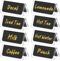Domensi 8 Pcs Acrylic Coffee Tent Sign Double Sided Table Decaf Coffee Tea by Domensi