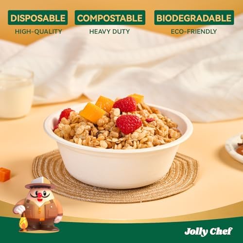 Compostable Disposable Paper Bowl 16 oz Heavy Duty Soup Containers 150 Pack - Image 3