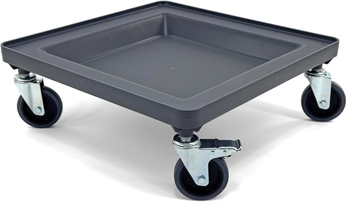 Dolly for Dish Rack and Glass Rack | 2 Wheel Lock 4" | 250 lbs. max Capacity | Gray