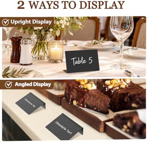 12 Pcs Food Labels for Party Buffet 4"x3" Mini Chalkboard Signs for Food - Image 3