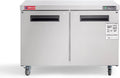 WESTLAKE 48" W Commercial Freezer Worktop Undercounter Freezer 12 Cu.ft Double Door Stainless Steel Counter Fan Cooling Freezer Food Prep Station for Restaurant, Bar