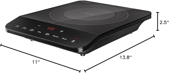 Empava Portable Induction Hot Plate Cooktop, Countertop Electric Stove with Single Burner, 3 Preset Modes, Shatterproof Glass Top, 110~120V Plug-In for Kitchen, RV, and Outdoor Camping
