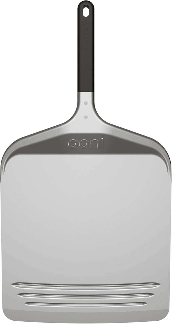 Ooni 12” Compact Pizza Peel - Aluminum Metal Pizza Peel 12 Inch, Lightweight Pizza Turning Peel with Handle, Pizza Oven Accessories