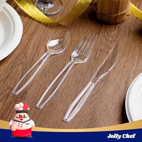 JOLLY CHEF Plastic Silverware 360 Count-180 Forks, 120 Spoons, 60 Knives - Image 4