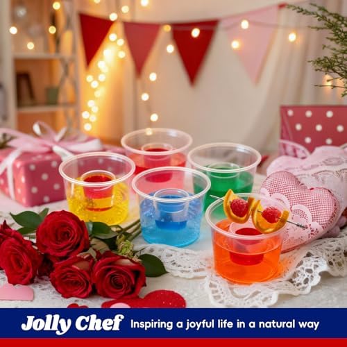 JOLLY CHEF 200 Disposable Bomber Cups, 4oz Clear Plastic Shot Glasses - Image 6