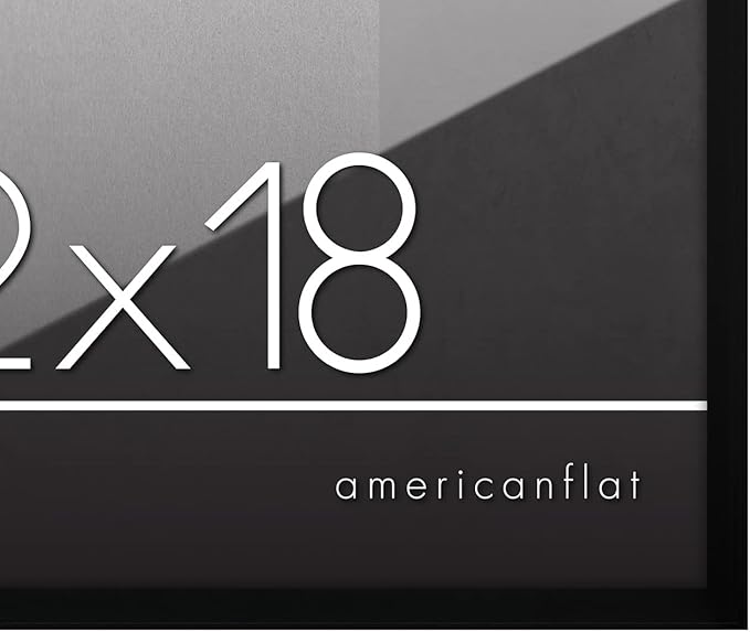Americanflat 12x18 Poster Frame with Polished Plexiglass - Streamline Collection - Thin Border Picture Frame for Wall Display - Hanging Hardware Included - Black