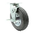Service Caster Brand Replacement Caster for Uline Caster H-3328GR-SWB - Swivel Top Plate Caster with 8 Inch Gray Pneumatic Wheel and Top Lock Brake - Fits Platform Trucks and Utility Carts H-2505
