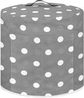 Small Appliance Covers for Air Fryer & Electric Rice Cooker, Grey Polka Dot Pressure Cooker Dust Covers for Kitchen Appliances 8 qt Accessories with Storage Pockets