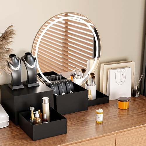 Metal Buffet Risers,4PCS OVERSIZED Food Risers for Buffet Table 8''X9''10''X11''Display Stand with Mini Acrylic Signs for Catering Dessert Collectibles Jewelry Figures Show Matte Black Cube Boxes Nesting Risers with Hollow Bottoms - Image 4