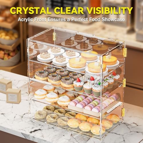 4 Tiers Countertop Bakery Display Case - Image 4