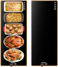 Warming Trays for Buffets Party, 47"x12", Tempered Glass Food Warmer, Black by Aanuan