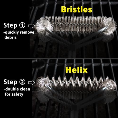 GRILLART Grill Brush [Wire + Helix] Combined BBQ Brush - Safe & Efficient Grill Cleaning Brush - 18" Grill Cleaner Brush Scrubber for Gas/Porcelain/Charbroil Grates – BBQ Accessories Gifts for Men/Dad - Image 2