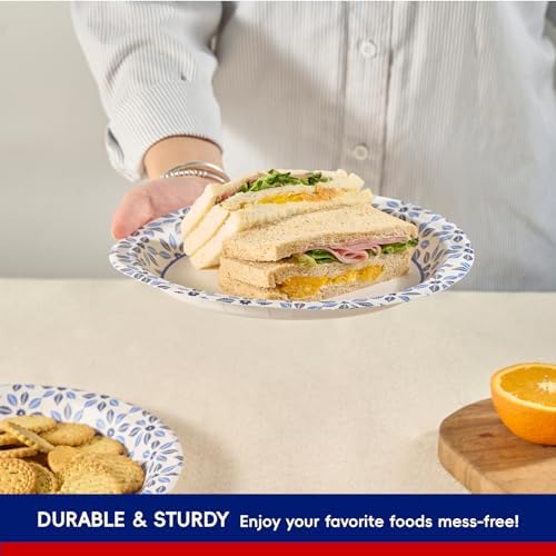 JOLLY CHEF Disposable Coffee Cups and Plates, Printed Paper Plates 8in 280 Count, 16 oz Paper Cups 210 Pack Hot/Cold Beverage Cups for Water - Image 2