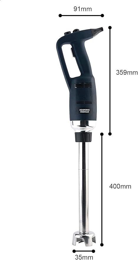 16 in Heavy Duty Immersion Blender Handheld Kitchen, Hand Blenders for Kitchen, Commercial Mixer Electric, 500W Removable Shaft 2500rpm to 15000rpm, Emulsifier Blender Handheld