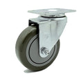 Service Caster Brand Replacement Caster for Uline Caster H-5539S-Swivel Top Plate Caster with 4 Inch Gray Polyurethane Wheel-Light Duty Replacement Caster-Fits Carts, Dollies and Poly Box Truck H-1956