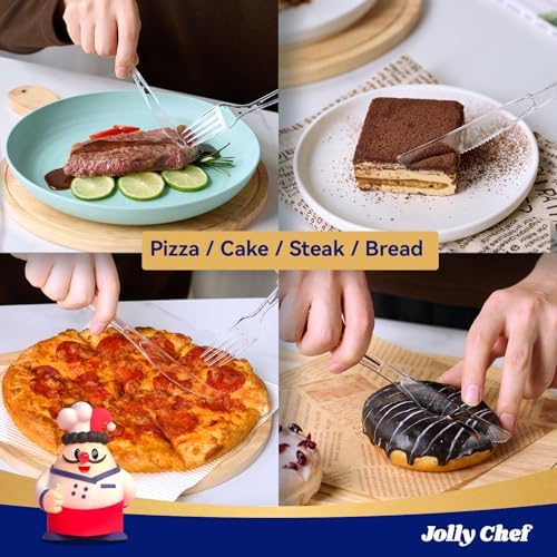 JOLLY CHEF Clear Plastic Knives 7.7 Inch 300 Count Disposable Heavy Duty - Image 6