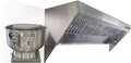 Food Truck Low Profile Exhaust Hood System Includes a stainless steel exhaust hood, an exhaust fan, an adjustable duct section, and installation hardware (10' Long Hood & Fan)