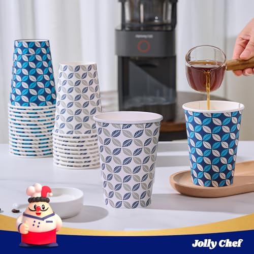 JOLLY CHEF 500 Pack Disposable Plastic Black Lids 3.6'' for 10, 12, 16, 20 oz Paper Coffee Cups, 1000 Pack Printed Coffee Cups 12 oz - Image 6