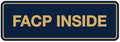 Signs ByLITA Standard FACP Inside Sign | Fire Safety Signage (Navy Blue/Gold) - Medium 1 Pack