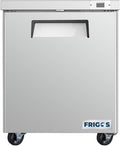 Frigos FG-UCFZ-29 29" 6.7 cu ft Commercial Undercounter Freezer Silver - ETL Certified Stainless Steel, LED Lighting - Perfect for Commercial Kitchens - Low Energy Freezer Included Liftgate