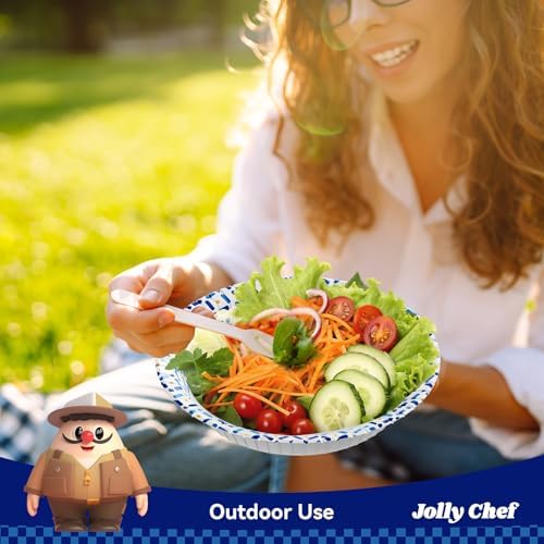JOLLY CHEF Paper Bowls 20 oz 200 Count Large Disposable Bowls Bulk - Image 6