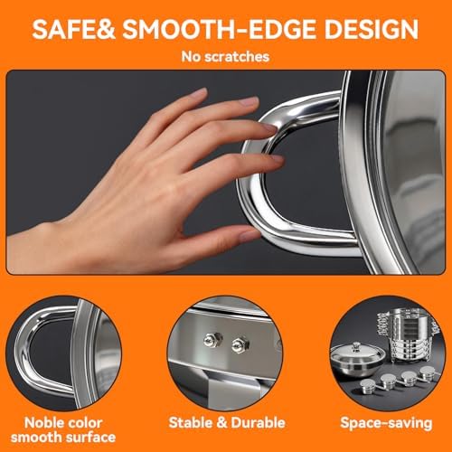 4-Pack Chafing Dishes for Buffet，6QT 304 Stainless Steel Round Chafing Dish Buffet Set - Complete Food Warmers with Lids, Water Pans, Fuel Can Holders for Catering & Wedding Receptions，Silver - Image 5