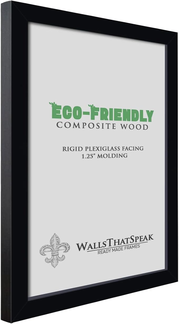 wallsthatspeak 17x22 Black Picture Frame for Puzzles Posters Photos or Artwork