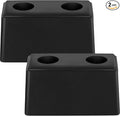 Flutesan 2 Pcs Rubber Bumper Pads 6 x 3 x 3.15 Inch Dock Bumpers Automotive Blocks Rubber Bump Stop Black Guards Dock Buffer for Truck and Trailer Protection, Equipment and Delivery Bays