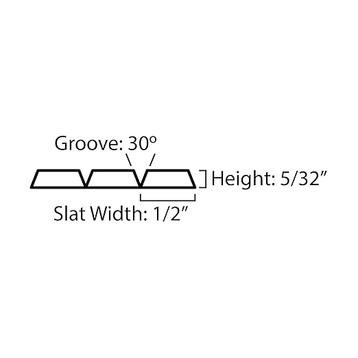 4ft x 4ft Unfinished Red Oak Veneer Tambour Wall Panel with 1/2" 30-Degree Groove Slats, Flexible & Easy to Customize