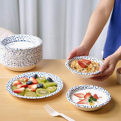 JOLLY CHEF 16 Oz Paper Bowls 200 Count & 8.5 Inch Paper Plates 300 Count - Image 2