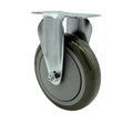 Service Caster Brand Replacement Caster for Uline Caster H-7449R - Stainless Steel Rigid Top Plate Caster with 5 Inch Gray Polyurethane Wheel - Fits Carts and Platform Trucks H-6348
