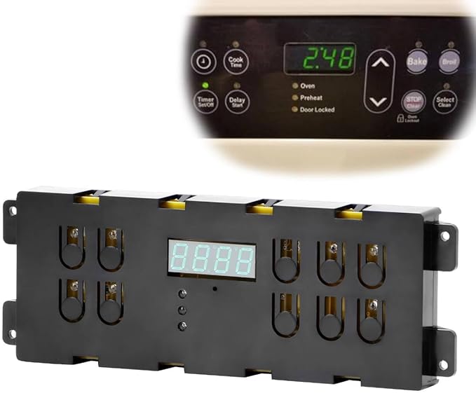 316557118 Range Oven Control Board Compatible with Kenmore Frigidaire Range Clock Timer 120V 60Hz 316418208 316557108 Electronic Clock/Timer Display