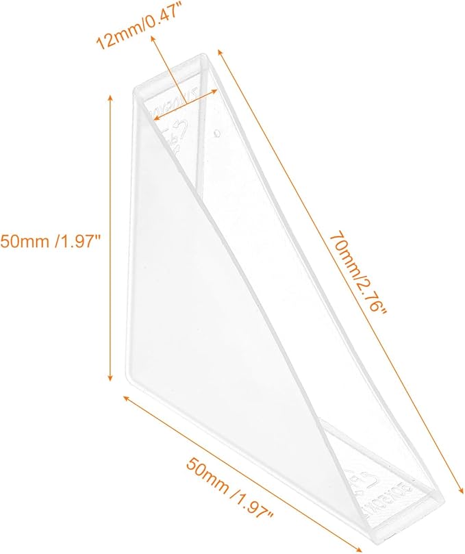 uxcell 20Pcs Plastic Corner Protectors 12x70mm Right Angle Shape Glass Corner Guards Cushion for Corner Protection of Glass, Mirror, Tile, White