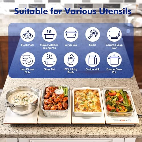 Electric Warming Trays for Buffets Party - 35 x 15 inches Food Warmers with Precise Temperature Control, Flexible Combination Buffet Servers and Warmers for Home Entertaining and Catering - Image 5