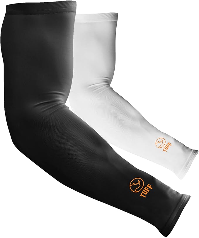 TUFF Compression Cooling Arm Sleeves - UPF 50 Arm Sleeves for Men & Women…