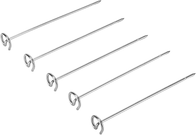 304 Stainless Steel Skewer Stand Set, Multifunction Grill and Dehydration Rack, Fryer Accessories for Pinxia - Food Grade Safety, Durable Design, Ideal for Barbecue and Air Fryer (8QT)