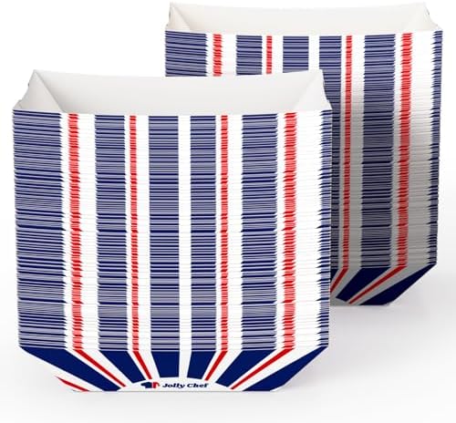 JOLLY CHEF 2 Lb Paper Food Trays, 250 Pack Disposable Serving Boats by JOLLYCHEF