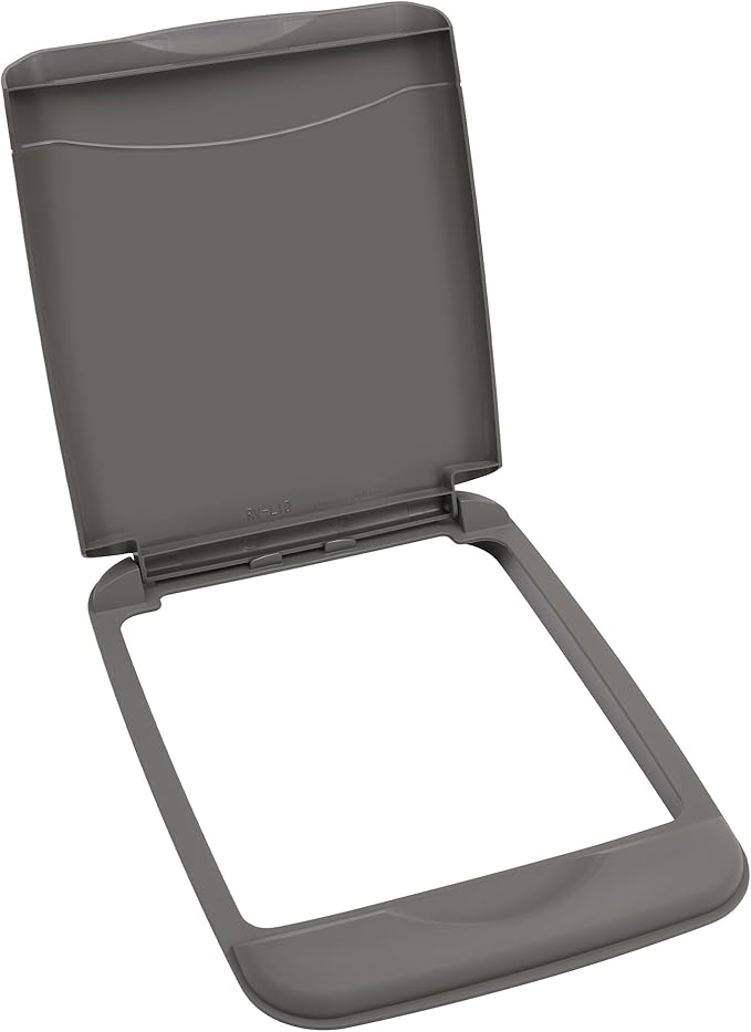 Rev-A-Shelf 35 Qt Under Sink Garbage Can Lid for Base Kitchen and Bathroom Cabinet, Replacement Plastic Trash Bin Lid Only, Gray, RV-35-LID-13-1-40