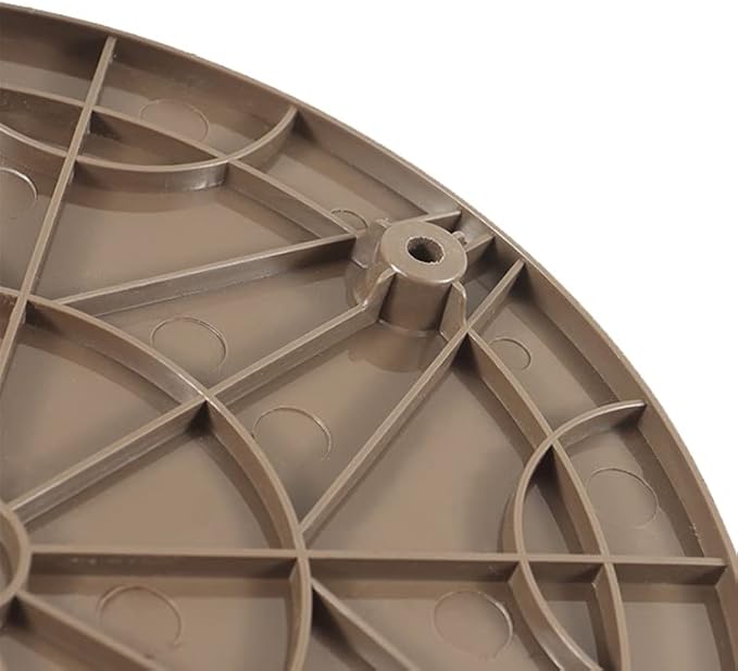 2 Pack Plant Caddy With Wheels 12inch,Round Potted Rolling Plant Stand With Wheels Heavy Duty Flower Pot Rack on Rollers Dolly Trolley Saucer Tray Pallet with Universal Wheels (12inch, Brown)