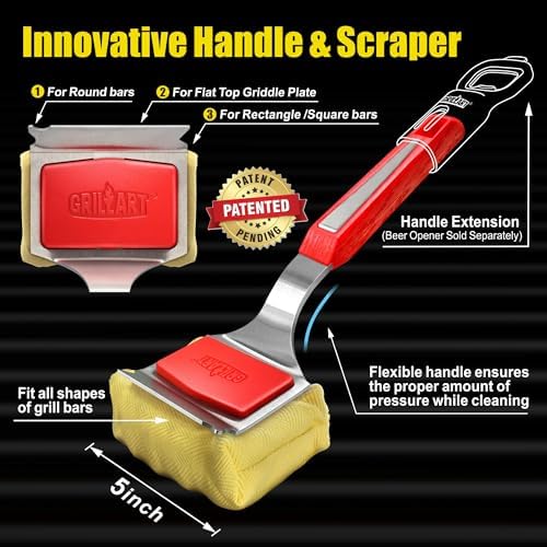 GRILLART SteamWizards Grill Brush Bristle Free, Seamless-Fit Scrub Scraper - Image 4
