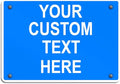 Aluminum Weatherproof Metal Sign Multiple Sizes Custom Personalized Text Here Blue White Notice Travel Horizontal Street Signs 24x18Inches