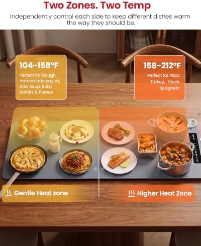 Double-Zone Silicone Food Mat, 2 Independent Temp Zones Countertop - Image 3