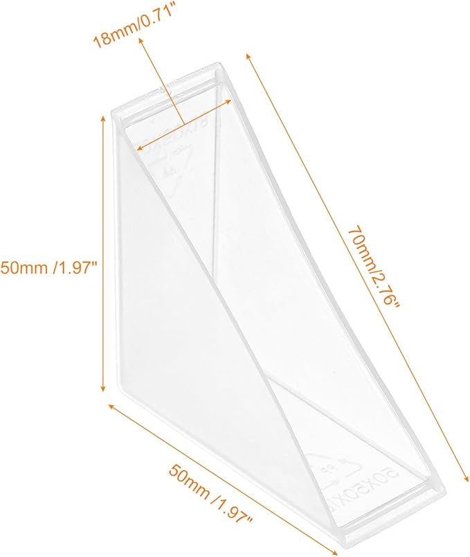 uxcell 20Pcs Plastic Corner Protectors 18x71mm Right Angle Shape Glass Corner Guards Cushion for Corner Protection of Glass, Mirror, Tile, White