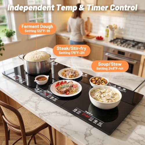 Chezerra Electric Warming Tray, 3-in-1 Food Warmer for Buffets Party, Black - Image 3
