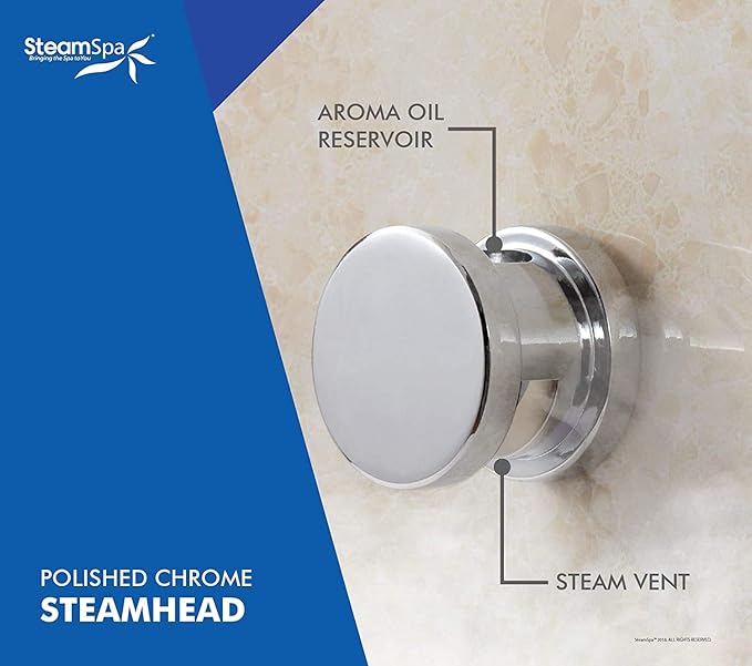 SteamSpa 12kW Steam Sauna Generator Premium Bundle 240V Steam Generator with Touch Pad Control, Steamheads, Pressure Relief Valve, Built-in Auto Drain and Plumber Quick Install Kit SS-PRT1200CH-A
