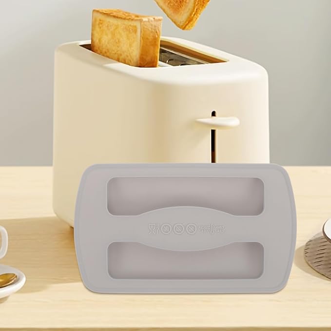iplusmile Silicone Toaster Cover Bread Maker Protective Lid for Kitchen Appliances Fit Easy to Clean Design Grey Color Breakfast Maker Accessory